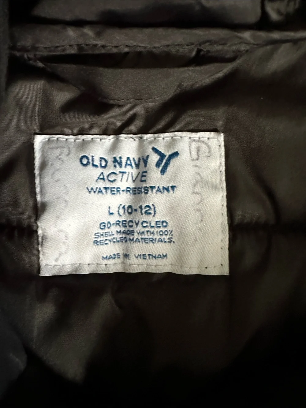 Girls old navy light weight puffer size large